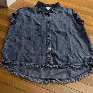 Francesca's Collections Denim Blue Blouse
